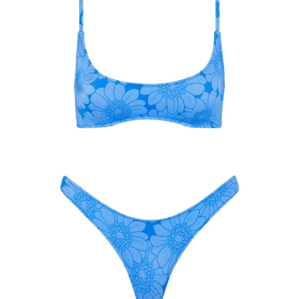 Triangl Rina Ocean Floral Bikini Set XS top S bottom noncheeky
